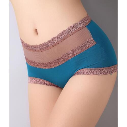 1PC Fashion G-string Lace Cutton Floral Sheer Underwear Sexy Women Thongs Soft Lingerie Briefs Panties