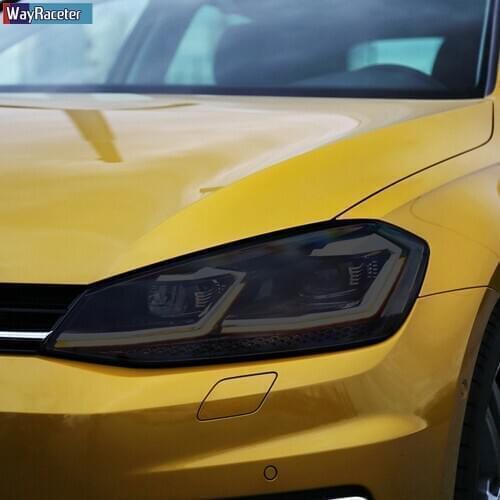 2 Pcs Car Headlight Protective Film Headlamp Transparent Black TPU Sticker For Volkswagen VW Golf 7 MK7 2012-2019 Accessories