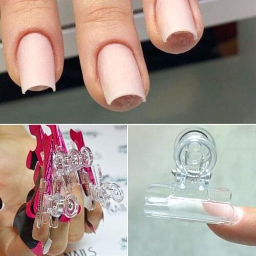 24PCS Nail Pinching Clip Nail Art Extension Paper Holder Shaped Clip Fixing Clip Nail Extension Paper Holder Curve Forming Clamp