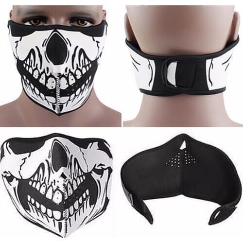 3 Styles High Quality Skull Neoprene Half Face Mouth Mask Ski Snowboard Motorcycle Biker Sport Protection 1PC