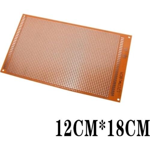 5pcs 12x18 12*18cm Single Side Prototype PCB Universal Board Experimental Bakelite Copper Plate Circuirt Board yellow