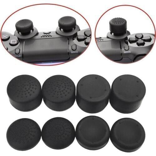 8Pcs Bevigac Soft Silicone Heightened Anti-Slip For Sony Play Station 4 PS 4 Thumb Grip Stick Cap Cover Case Skin Accessory