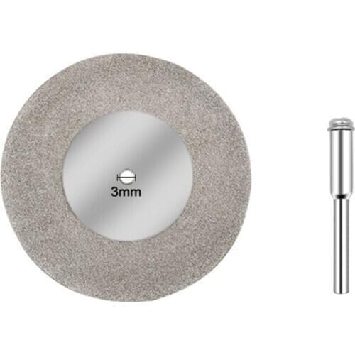 50/60mm Diamond Cutting Disc Grinding Wheel Saw Circular with 3mm Shank Drill Bit Rotary Tool