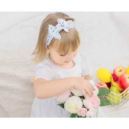2020 Brand Newborn Headwrap Baby Elastic Headband Nylon Hairband Headwear Girl Floral Bow Turban 6 Colors Headband