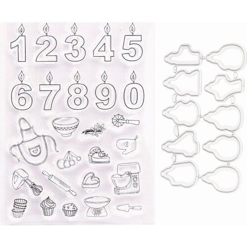 8x11cm Cake digital Transparent Seal Clear Stamps Cutting Dies Roller Stamps DIY Scrapbook Album / Card Production Easter