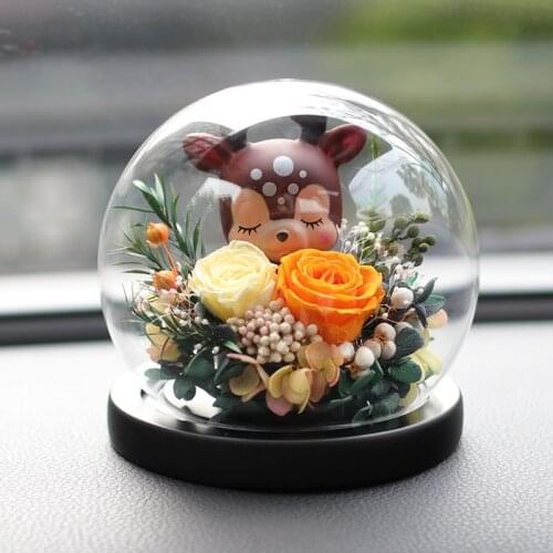 Black Base Diameter=10cm Round Glass Dome VaseHome Decoration Creative Glass Dome Friend Gift Wedding Decoration