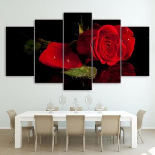 JIE DO ART 5 Canvas Art Rose Canvas Print HD Printing Wall Art Home Decor Canvas Painting Picture Poster Print