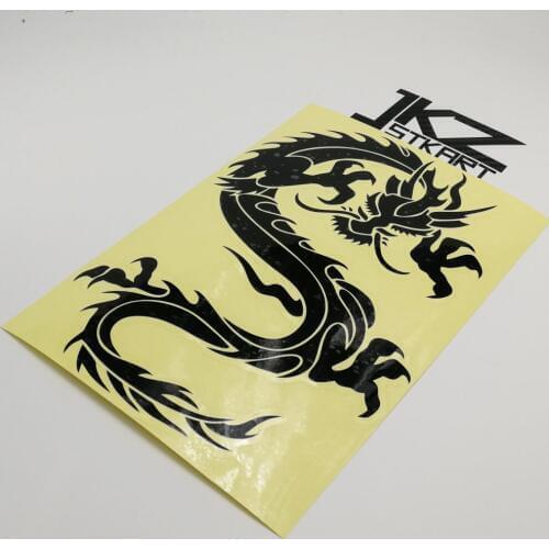 JKZ STKART Classical Chinese Dragon Vinyl Die Cut Stickers Decals 20 x 13 cm ATV Motor Bike Truck Helmet Decorated Stickers