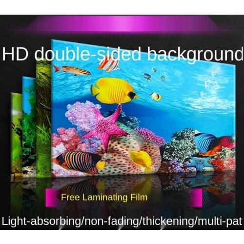 High Definition Picture of Fish Tank Background 3D Stereo Fish Tank Wallpaper Double Sided Aquarium Decoration Fish Tank Sticker