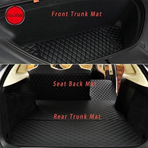 Microfiber Leather Car Front Rear Trunk Mat Seat Back Pad for Tesla Model X 5 Seats Cargo Liner Waterproof Protector Accessories