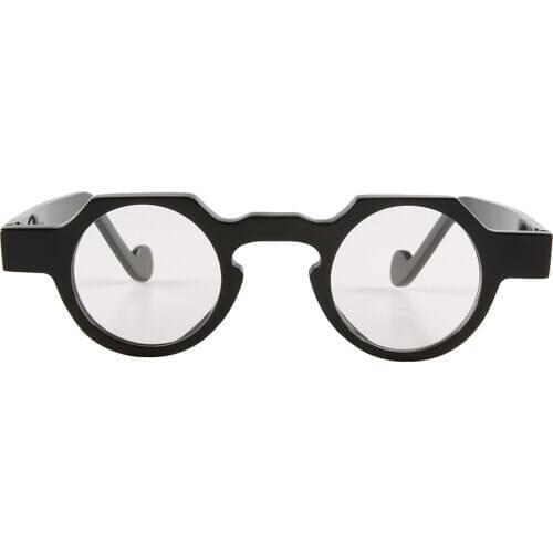 Round black buffalo horn sunglasses 2020 Japanese new style retro luxury brand unique handmade flower nose optical glasses frame