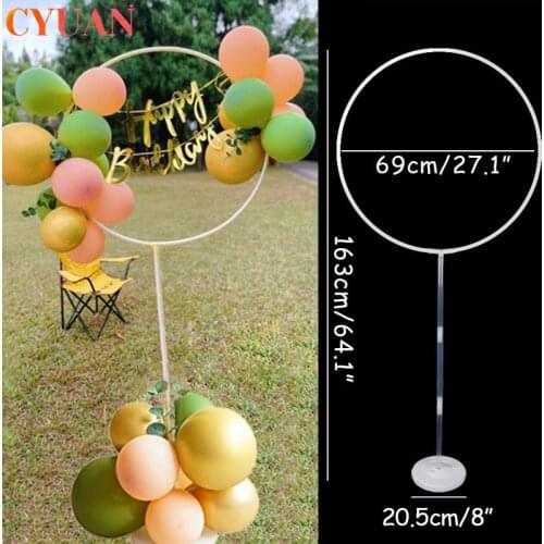 Round Hoop Balloon Wreath Frame Stand Heart Love Ballons Holder Baloon Birthday Party Baby Shower Weddding Background Decoration