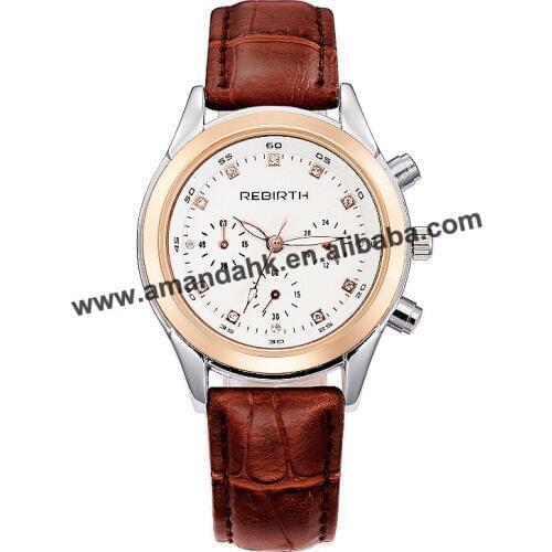 Hot Sale REBIRTH 050 Men Watches Top Brand Rhinestone Clock Male Casual Quartz Watch Men Sport Wristwatch