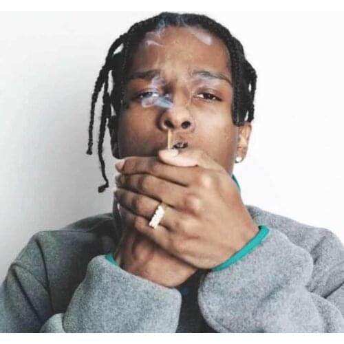 Moveon Hip Hop AWGE Ring Letters Light Smooth Trend Mens Round Rings ROCKY Jewelry For Party Gifts Statement Simple Bijoux