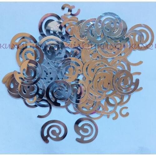 New! 30g 17mm Flat Snail Spiral Silver Loose Sequins Paillette Sewing Wedding Craft,Women Kids DIY Garment Accessory