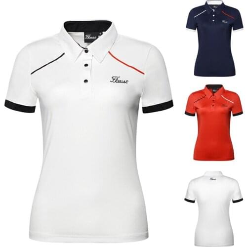 Golf ball clothing womens clothing short sleeve T-shirt breathable outdoor sports moisture wicking quick drying polo shirt