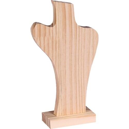 Portrait Necklace Support Rack Holder Jewellry Wood Mannequin Bust for Necklace Jewelry Pendant Window Display