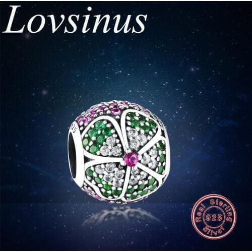 Fit Original European Charms Bracelets 925 Sterling Silver Charms Multiple Mix Color Zirconia Beads for Jewelry Making Berloque