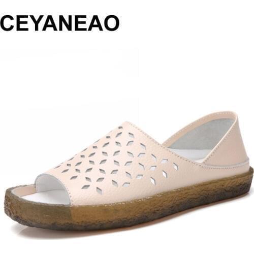 CEYANEAORetro Handmade Womens Summer Shoes Womens Open Toe Flat Sandals Casual Slip on Summer Gladiator Womens SandalsE052