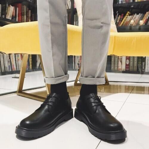 Autumn winter mens shoes outdoor tooling boots cotton boots high to help suede plus velvet thick warm leather boots R10-96