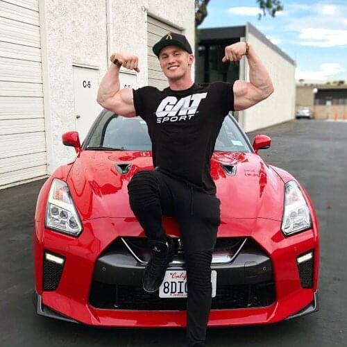 Gym T Shirt Men Fitness Training Skinny Cotton Short Sleeve T Shirt Bodybuilding Workout Sport Tee Tops Summer Casual Clothing