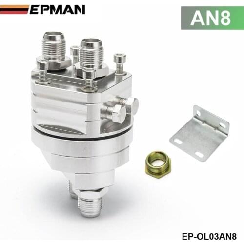 Universal Oil Filter Cooler Sandwich Plate Adapter silver EP-OL03AN8