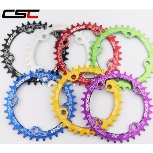 Bicycle ChinaWheel Oval / Round Narrow Wide Chainring MTB Mountain bike 104BCD 32T 34T 36T 38T Tooth crankset Plate