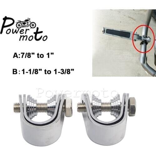Highway Footpeg Clamp 7/8" 22mm 1" 25mm 1-1/8" 28mm 1-1/4" 32mm U-clamp Engine Guard Tube Footrest Clamp Bar Clevis Mount