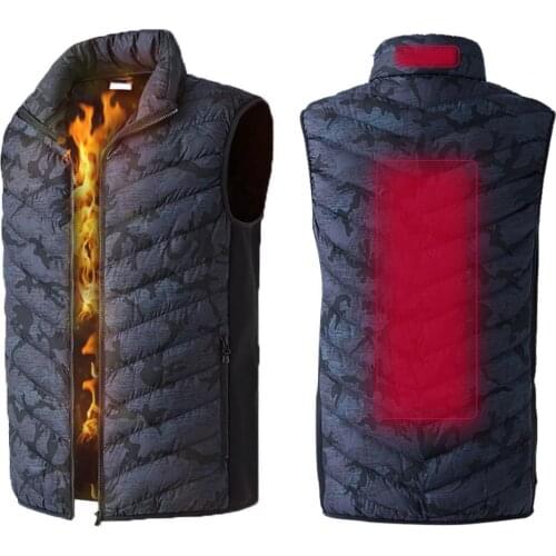 Men Women Outdoor Electric Heated Vest USB Charging Heating Warm Waistcoat Gilet