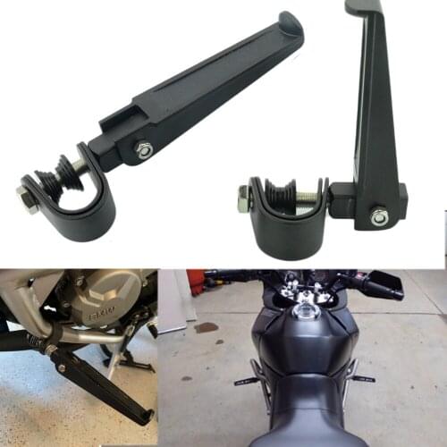 1-1 1/4" Motorcycle Highway Engine Crash Bar Guard Foot Pegs Clamp Footrest Mount Rest For Harley Honda Bobber Yamaha kASAWAKI