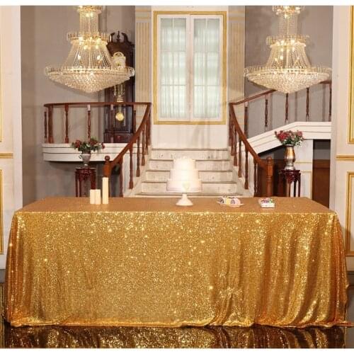 1PC Rectangular Tablecloth Table Cloth Glitter Sequin Table Skirt Home Decor Table Cover Wedding Party