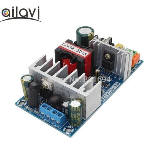 100W High Power Switching Power Supply Board Module 12V8A 5V1A AC-DC Power Supply Module Dual Output Power Supply