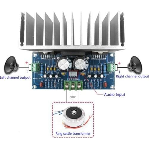 2*100W TDA7293 Stereo High Power Audio amplifier board Class DTDA7293 Digital amp dual AC12-32V