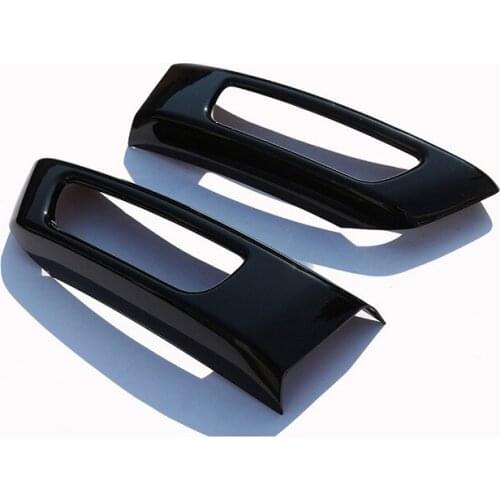 2x Black Auto Car Front Fog Light Lamp Frame Cover Trim Sticker For Land Rover Range Rover Sport 2014 2015 Car-styling