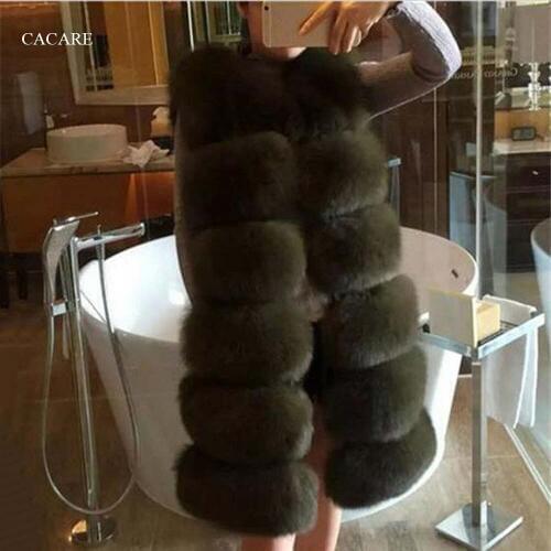 CACARE Faux Fur Coat Vest 2018 Autumn Winter Fluffy Long Fur Coat Fake Fur Jacket Shaggy Cardigan 6 Choices F0140