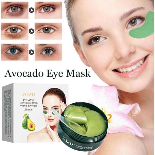 Avocado Collagen Mask Natural Moisturizing Gel Eye Bag Skin Anti Eye patches 60 Care Wrinkle Age Dark Piece Remove Circles W4U8
