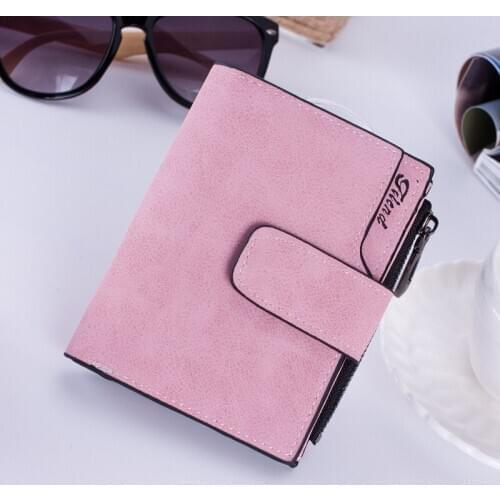 New Wallet Women Leather Short Purse Card Holder Women Wallets Money Bag Round Zipper Coin Pocket Ladies Wallet Clutch