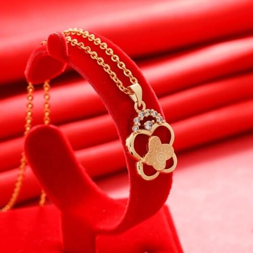 Gligli Small Necklaces For Women/Girl Gold Color Pendant Thin Chain Jewelry Ladies Festival Gift