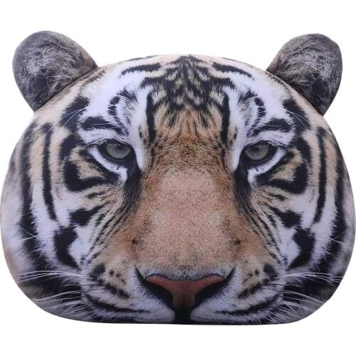 Stuffed Animal 3D Funny Tiger Head Plush Toy Sofa Cushion Bed Pillow Climbing Mat Toys For Children Home Deco