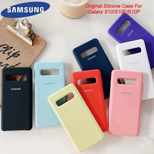 Original Liquid Silicone Case Soft-Touch Silky Finish Protective Cover For Samsung Galaxy S10/S10E/S10 Plus S10