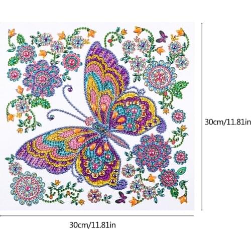 P15D Butterfly Flower 5D DIY Special Diamond Painting Embroidery Rhinestone Crystal Cross Stitch Needlework Craft Kit Home