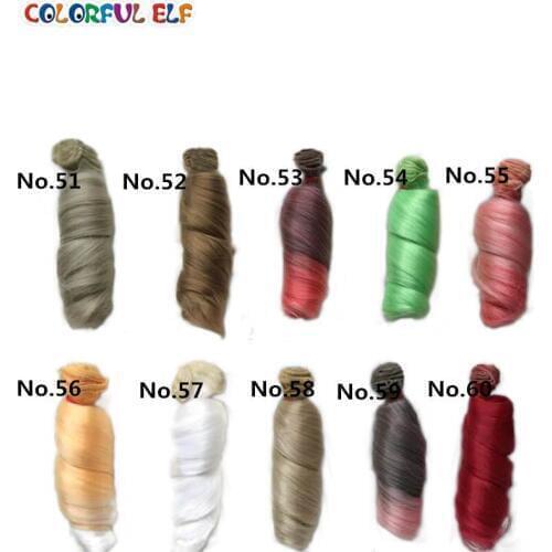 1Pcs/lot Fashion BJD SD DIY Wigs Hair High-temperature Wire Handmade Curly Doll Wigs Involtini Alla Romana Wig 15*100CM