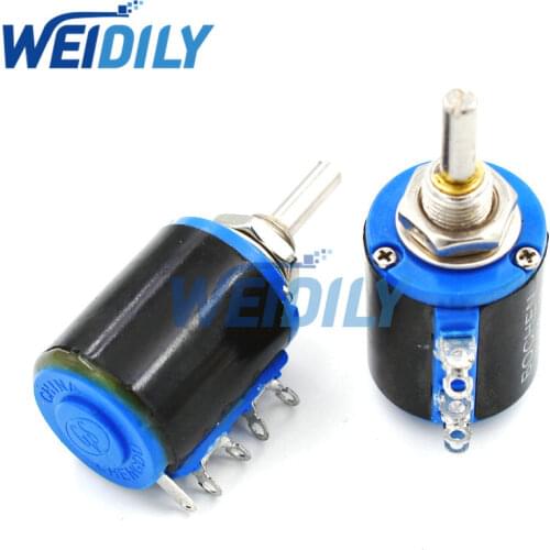 2PCS/LOT WXD3-12 1W 2.2KR 2.2K 2K2 Ohm 5 Ring Multi-circle Precision Wire-wound Potentiometer