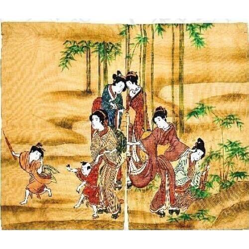 Customized Accept) Korea/Japan/China Sushi Restaurant Kitchen Hanging Doorway Split Cloth Curtain-Beauty(85*75cm)