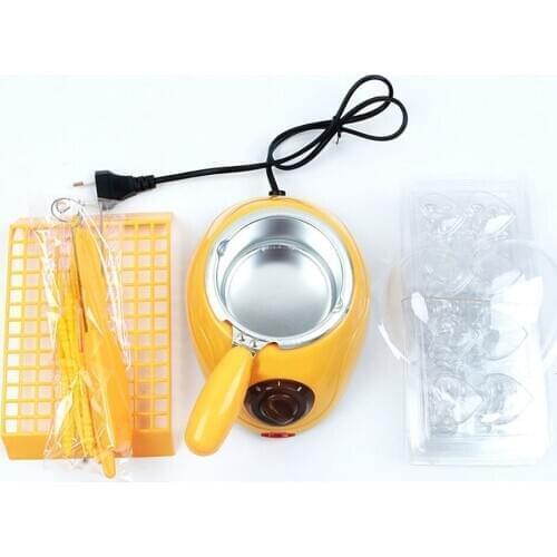 Durable Hot Chocolate Melting Pot Electric Fondue Melter Machine Set DIY Tool EU Plug Aluminum&Plastic DIY Kitchen Tool