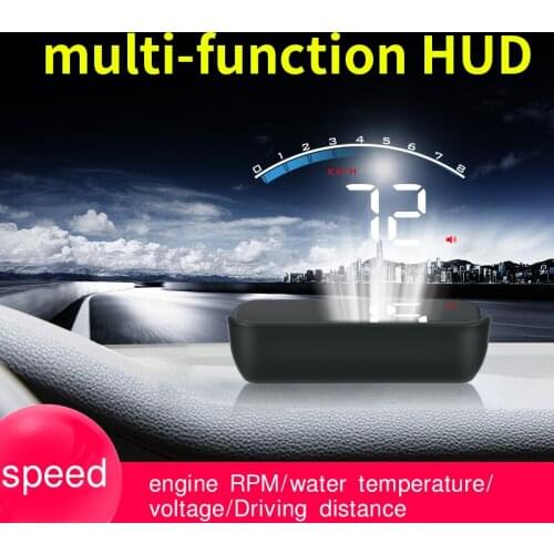 3.5 Inch HUD OBD2 Driving Data RPM Water Temperature Smart Gadgets Windscreen Projector Digital Car Speedometer Head Up Display
