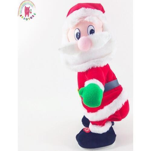 Santa Claus Dancing shake hips plush doll creative electric Vocal doll stuffed Christmas electric toy height 35 cm Christma gift