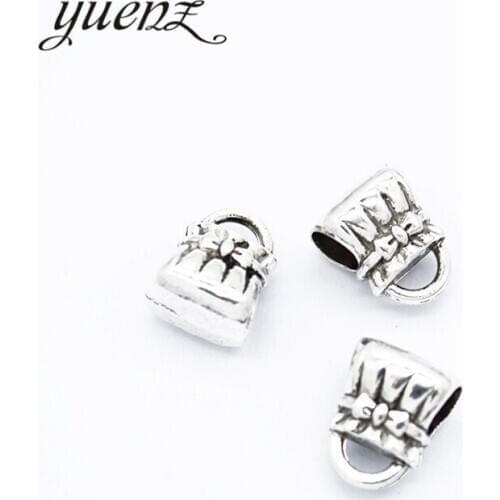 YuenZ 10pcs Vintage Bags Bead Charms big hole Beads European pendant fit for pandora style bracelet DIY pendants 12*9*8mm R220