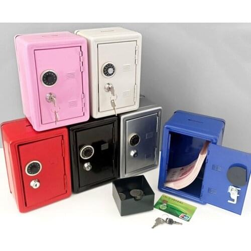 Iron Piggy Bank Mini Dormitory Storage Cabinet Money Boxes For Girls Cute Safe Box Decorative Deposit Piggy Bank копилка