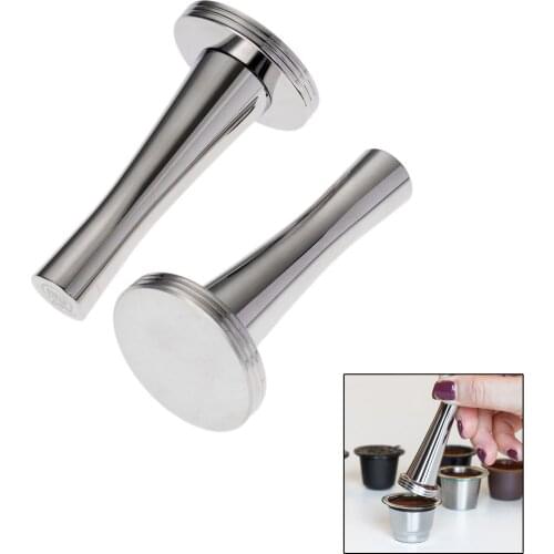 1Pc 41x80mm Espresso Coffee Tamper Stainless Steel Constant Pressure Calibrated Barista Flat Base Coffee Bean Press Tamper